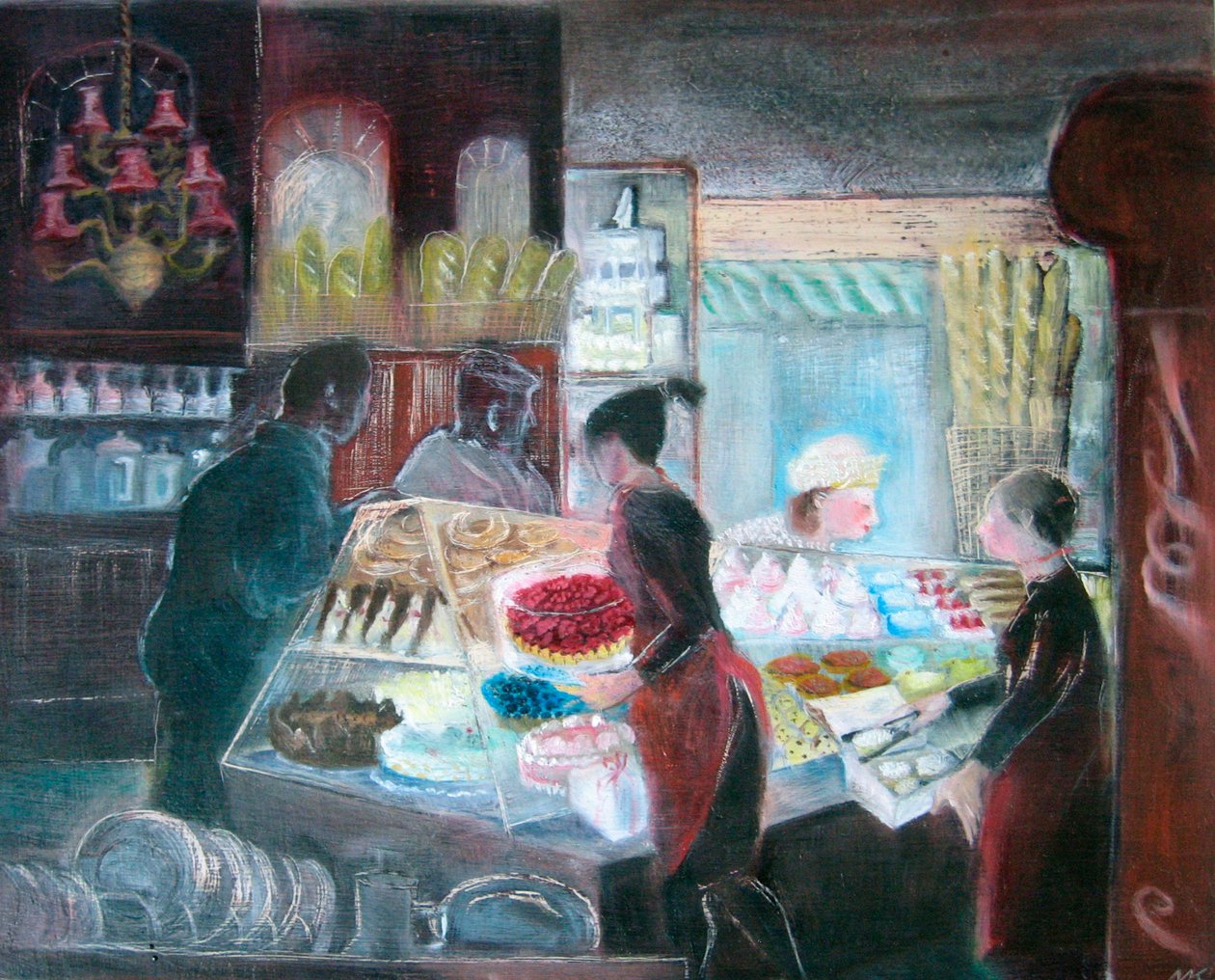 Maison Pechon, Queensway, 2005 (öljy aluksella) tekijältä Mary Kuper