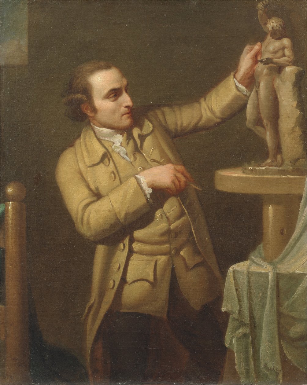 Joseph Nollekens (1737-1823) n. 1770-71 (öljy kankaalle) tekijältä Mary Moser