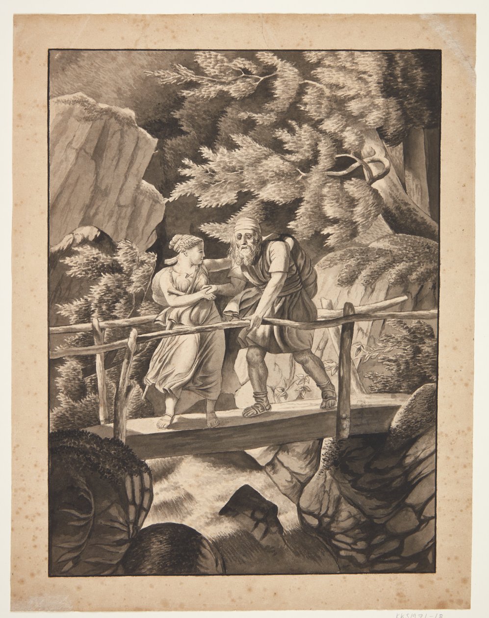 Ossian-aihe (?) tekijältä Mary Sophie Clarck