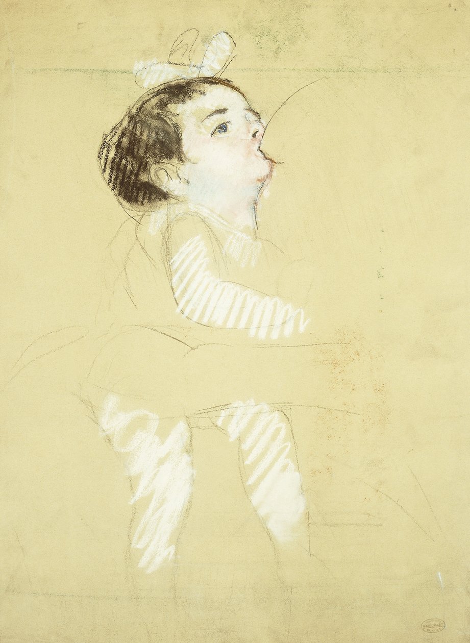 Imettävä lapsi; Lapsi rinnassa, n. 1900 tekijältä Mary Cassatt