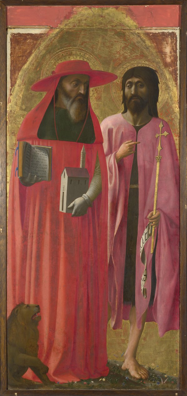 Pyhät Hieronymus ja Johannes Kastaja, noin 1428-1429 tekijältä Masaccio Masolino