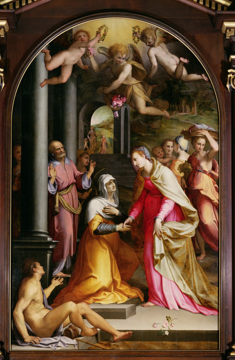 Vierailu, 1560 tekijältä Maso da San Friano