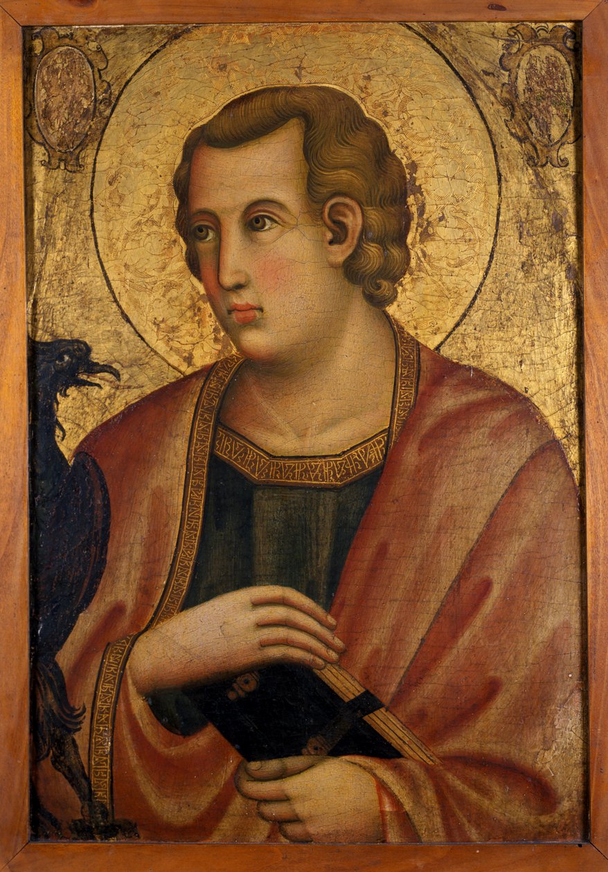 Johannes evankelista (tempera puulla) tekijältä Master of San Torpe