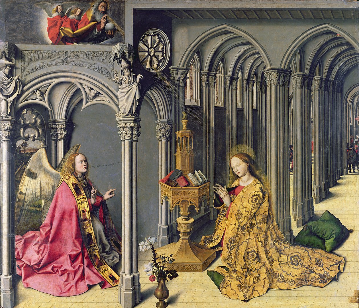 Ilmoitus, n. 1445 tekijältä Master of the Aix Annunciation