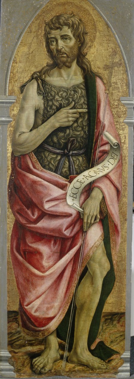 Johannes Kastaja, n. 1480 (tempera poppelipuulla) tekijältä Master of the Gardner Annunciation Master of the Gardner Annunciation