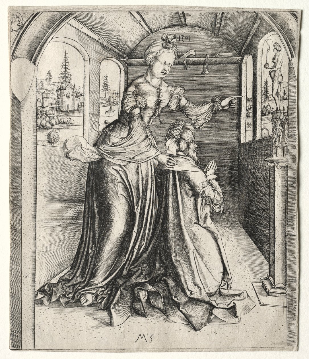 Salomo palvoo epäjumalia, 1501. tekijältä Master MZ