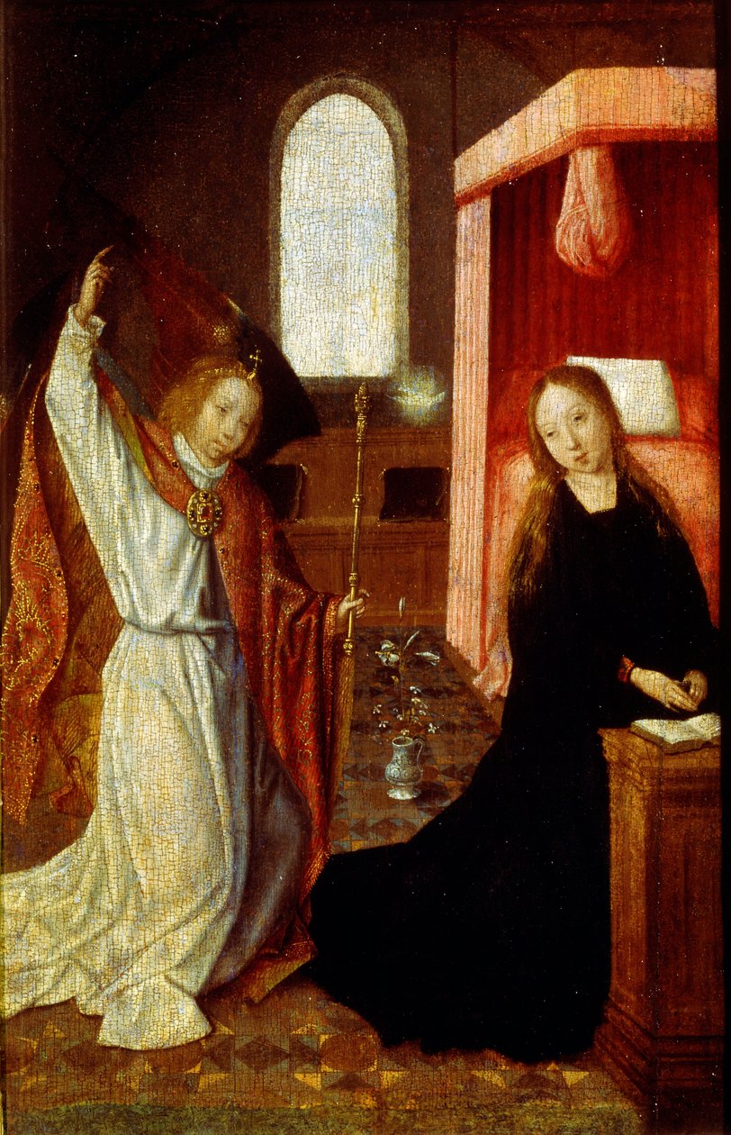 "The Annunciation", 1500-luvun alku. tekijältä Master of Hoogstraaten