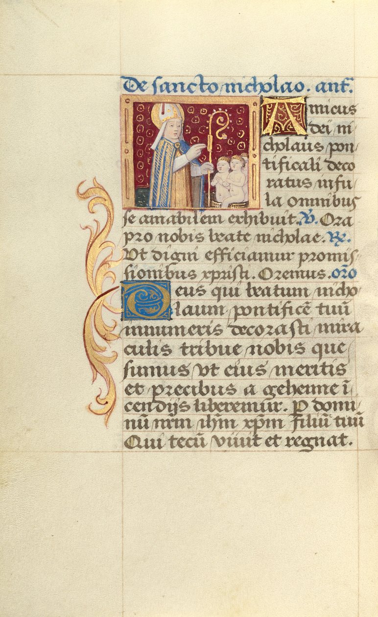 Pyhä Nikolaus tekijältä Master of Jacques de Besançon
