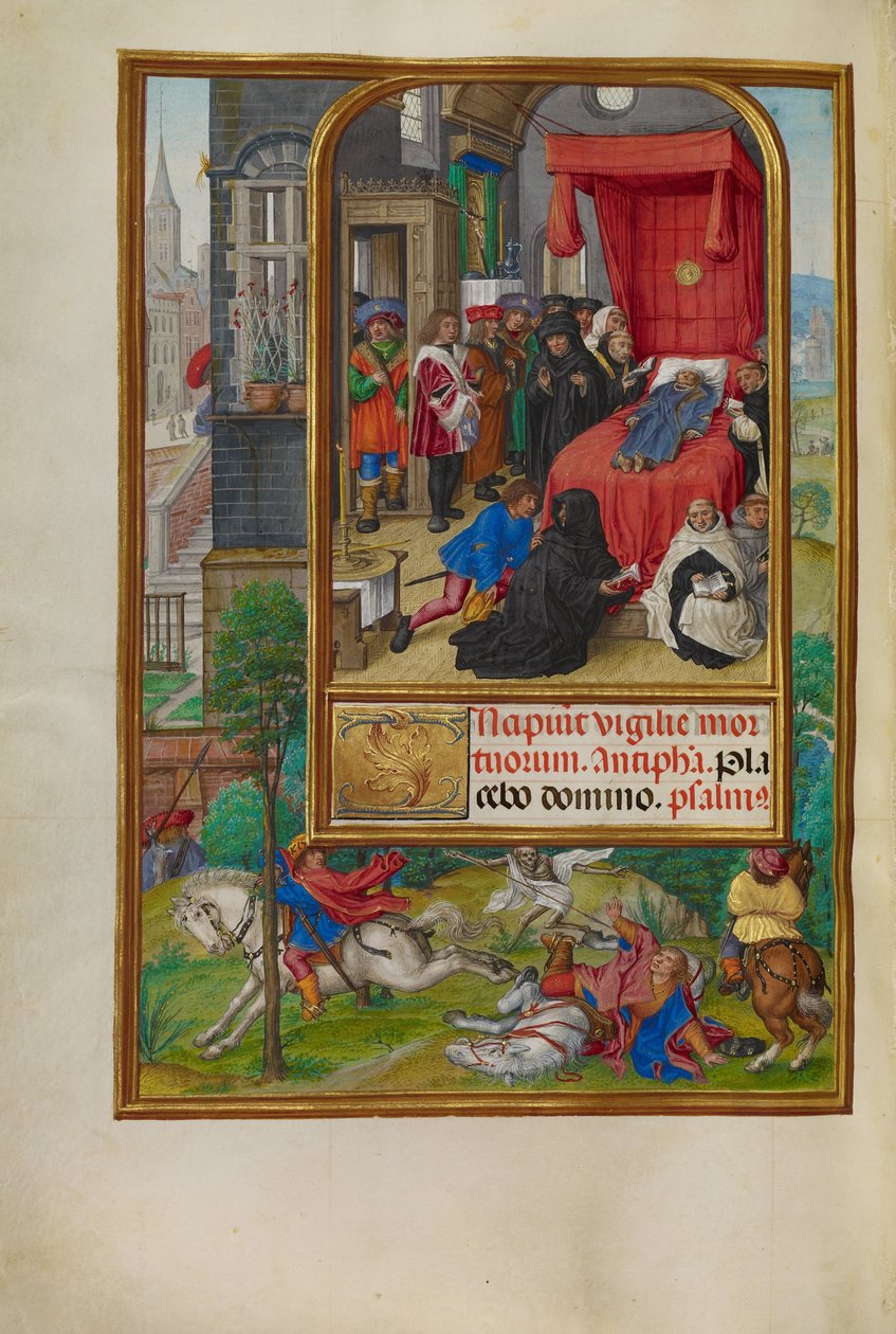 Kuolonsängyn kohtaus tekijältä Master of James IV of Scotland
