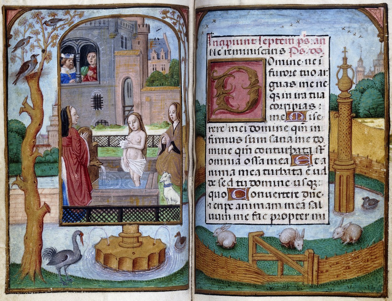 Batseba, noin 1490 tekijältä Master of the Dresden Prayer Book