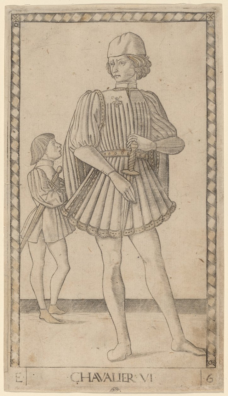 Chevalier (ritari) tekijältä Master of the E Series Tarocchi