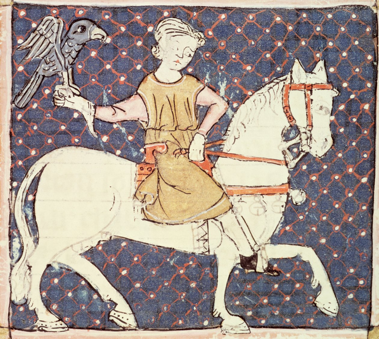Fol.58v toukokuu: Falconry tekijältä Matfre Ermengaut