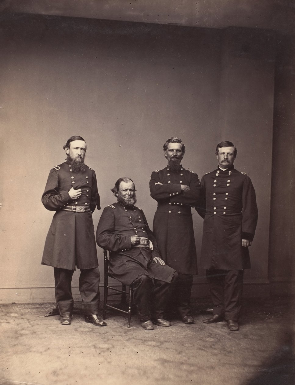 Kenraali William Ward ja esikunta, n. 1861. tekijältä Mathew Brady