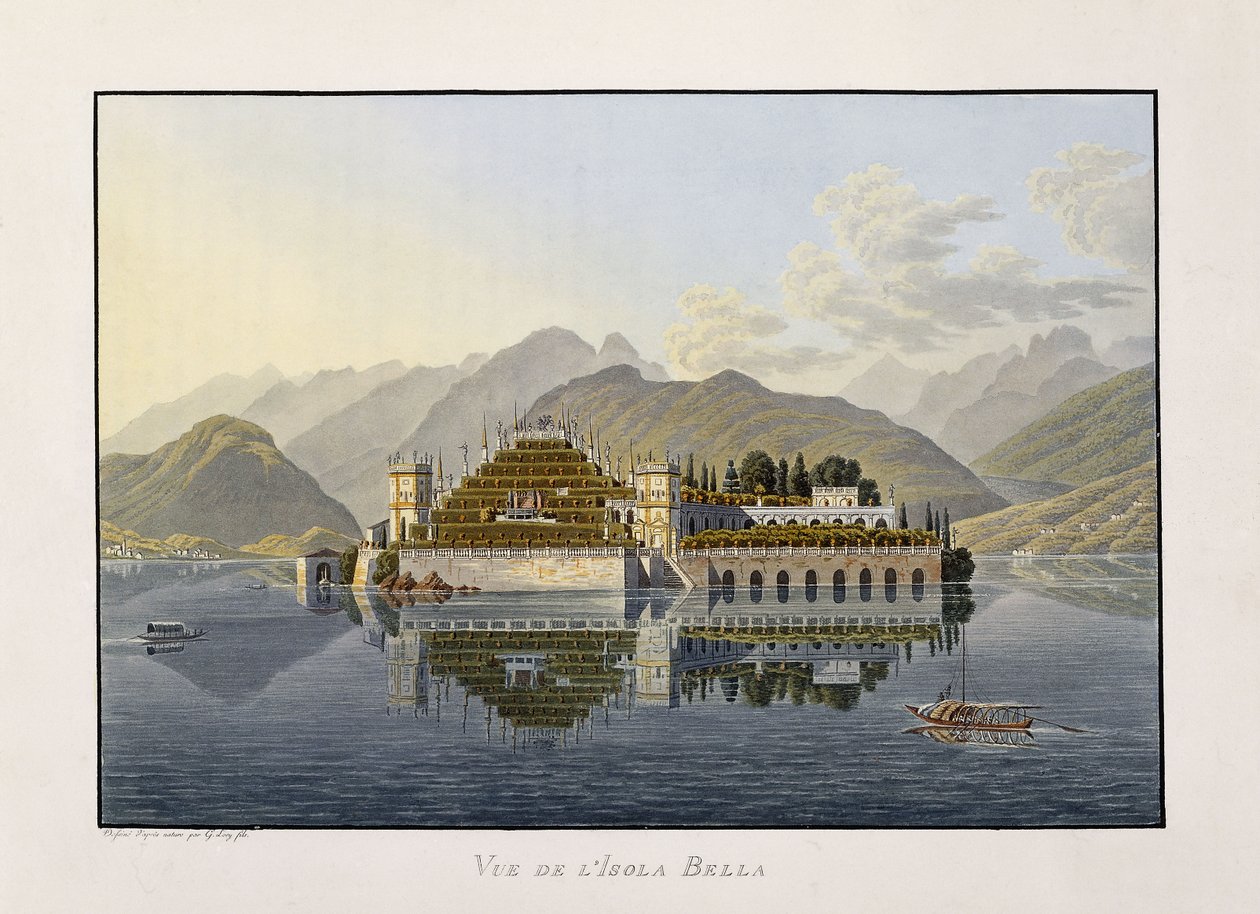 Näkymä Isola Bellasta, 1811-1819 tekijältä Mathias Gabriel Lory