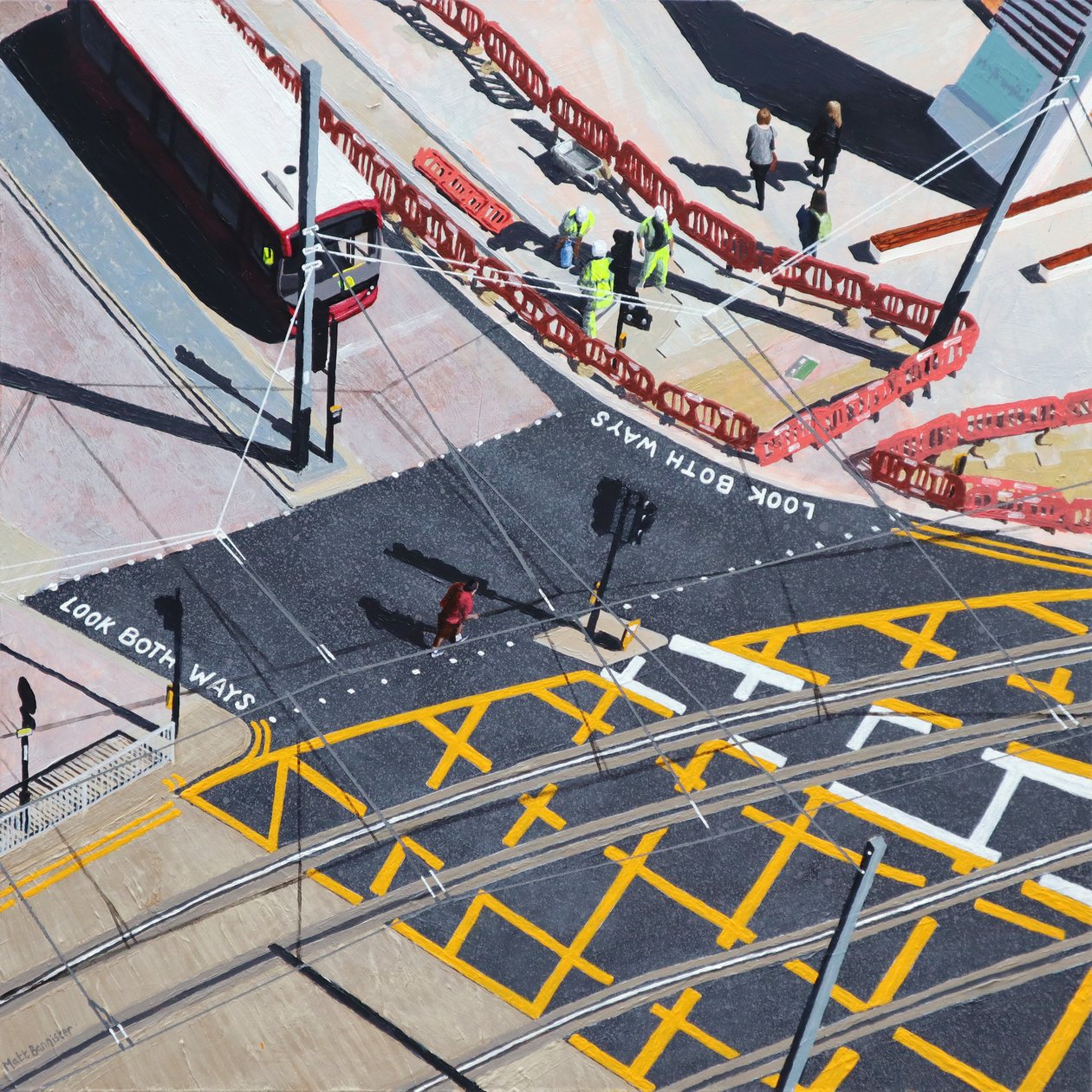 Check Your Travel, 2020 (akryyli paneelille) tekijältä Matt Bannister