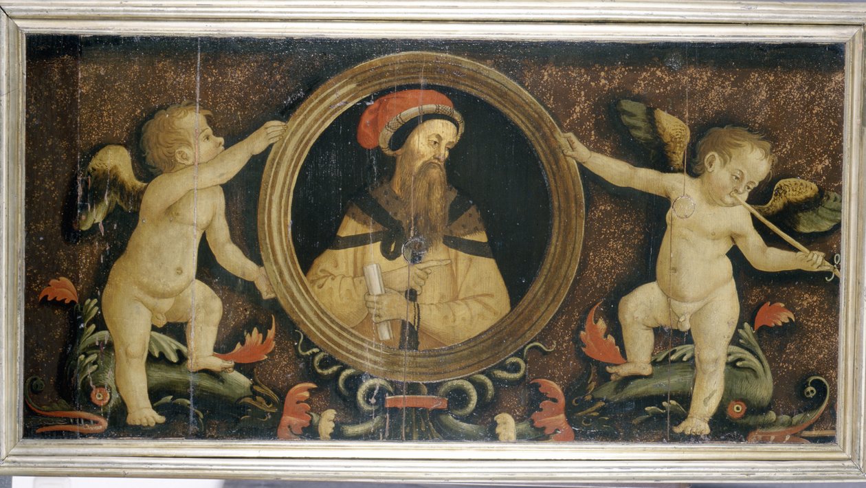 Miesmuotokuva putilla, n. 1510-15 (tempera männyllä) tekijältä Matteo di Giuliano di Lorenzo Balducci