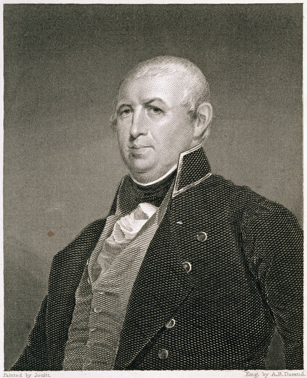 Isaac Shelby (1750-1826), kaiverrus Asher Brown Durand (1796-1886) tekijältä Matthew Harris Jouett