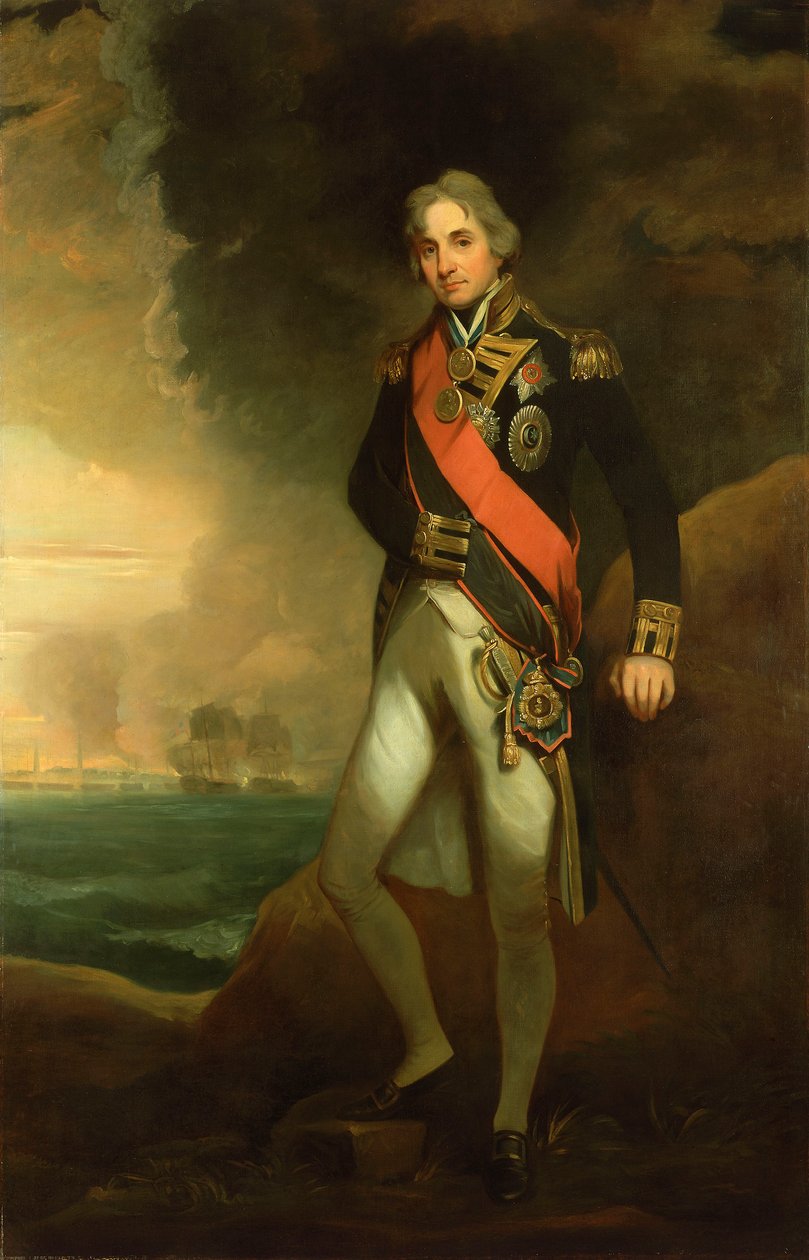 Kontra-amiraali Horatio Nelson tekijältä Matthew (attr.to) Shepperson