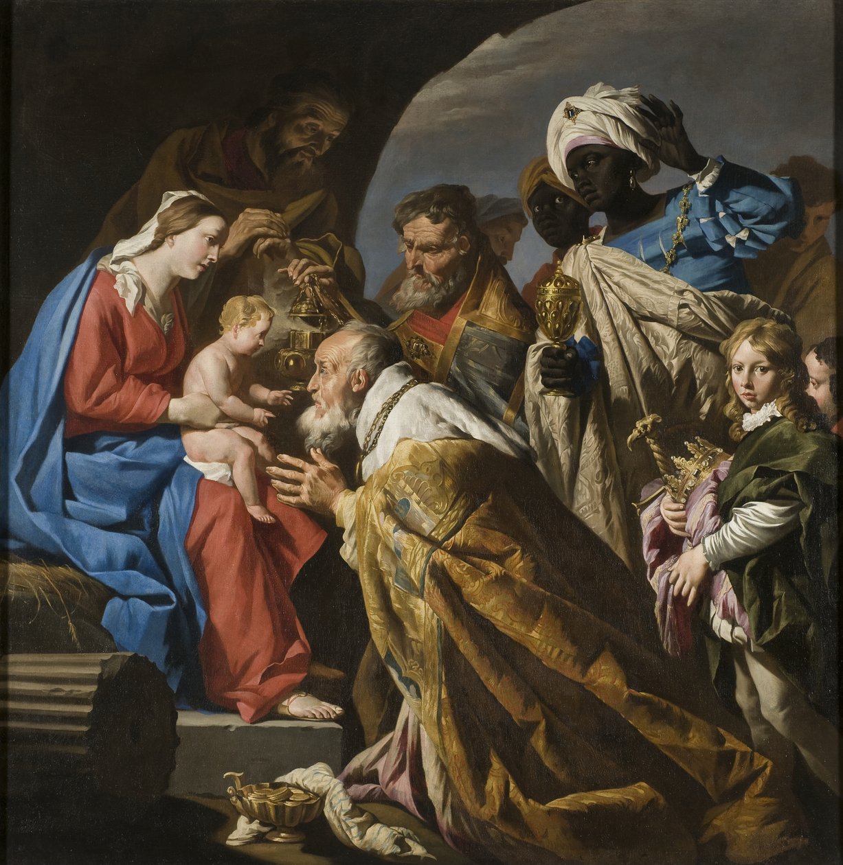 The Adoration of the Magi, noin 1630 tekijältä Matthias Stomer
