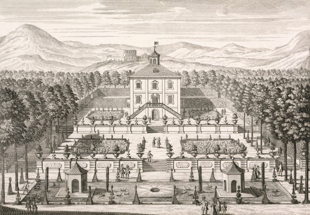 Talo ja puutarha, 1715 tekijältä Matthias Diesel