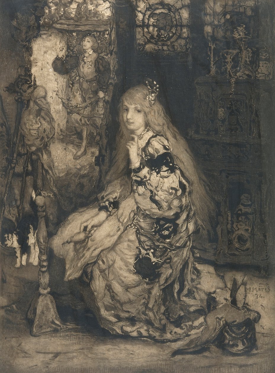 Tyttö karalla, 1874 tekijältä Matthijs Maris