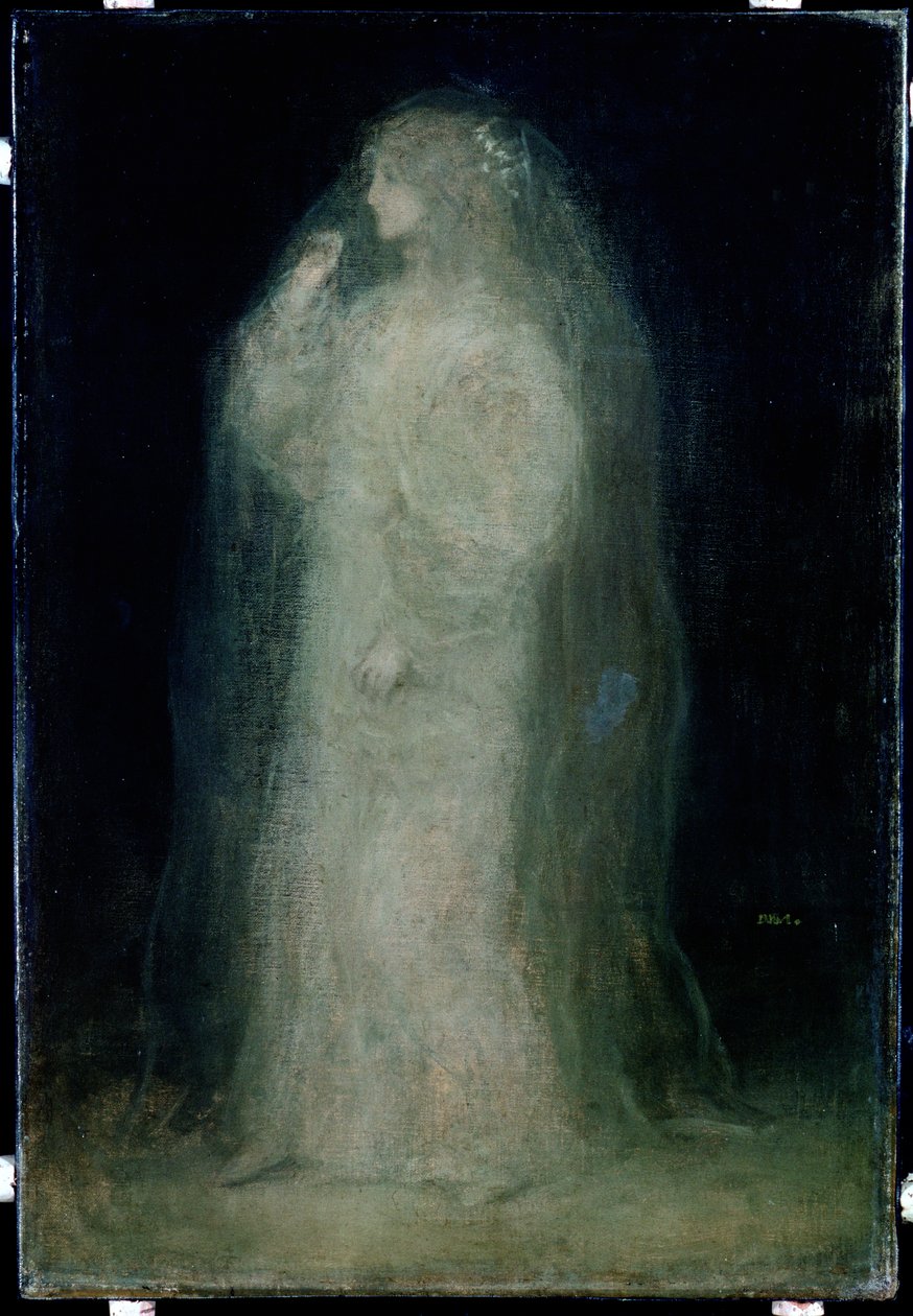 Morsian, tai noviisi, joka ottaa hunnun, n. 1887 tekijältä Matthijs Maris
