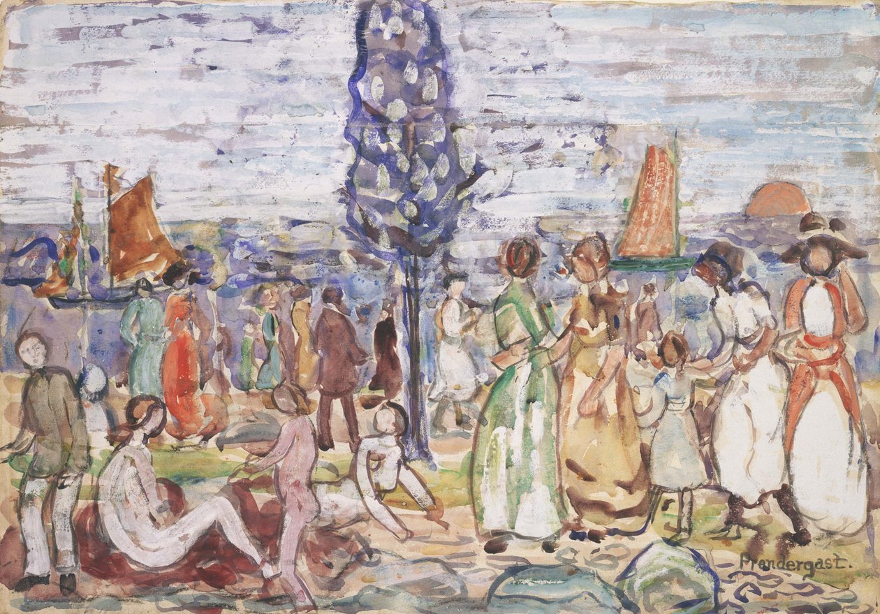 Ranta Blue Tree tekijältä Maurice Brazil Prendergast