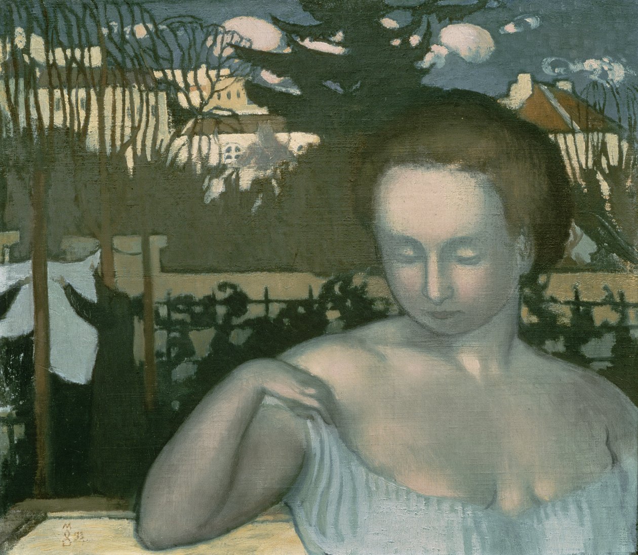 Taiteilijan vaimon Marthe Denisin muotokuva, 1893 tekijältä Maurice Denis