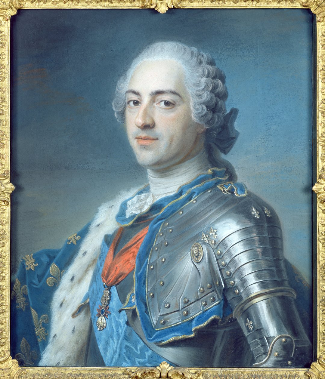 Kuningas Ludvig XV:n (1710-74) muotokuva 1748 (pastelli) tekijältä Maurice Quentin de La Tour