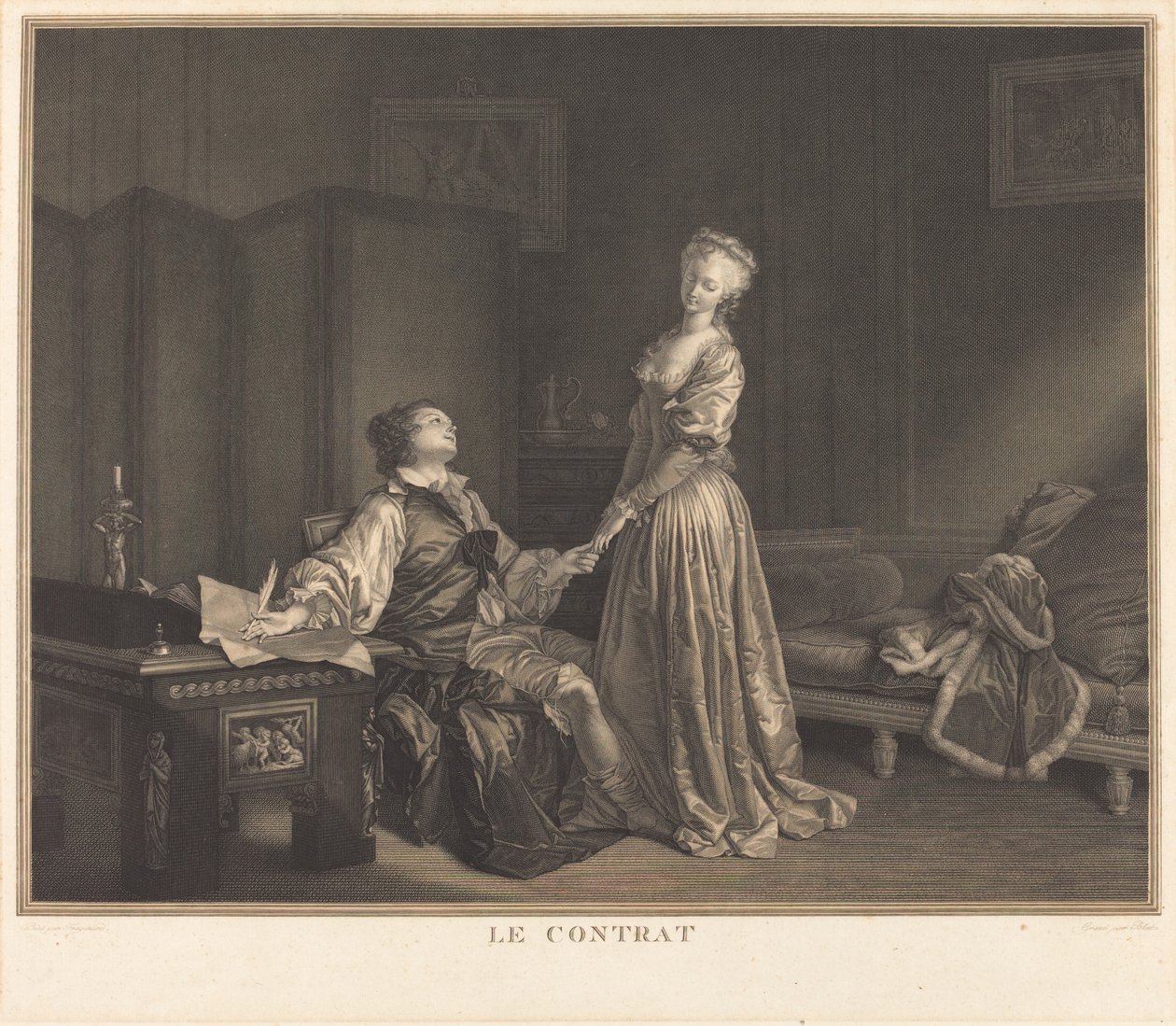 Sopimus tekijältä Maurice Blot after Jean Honoré Fragonard
