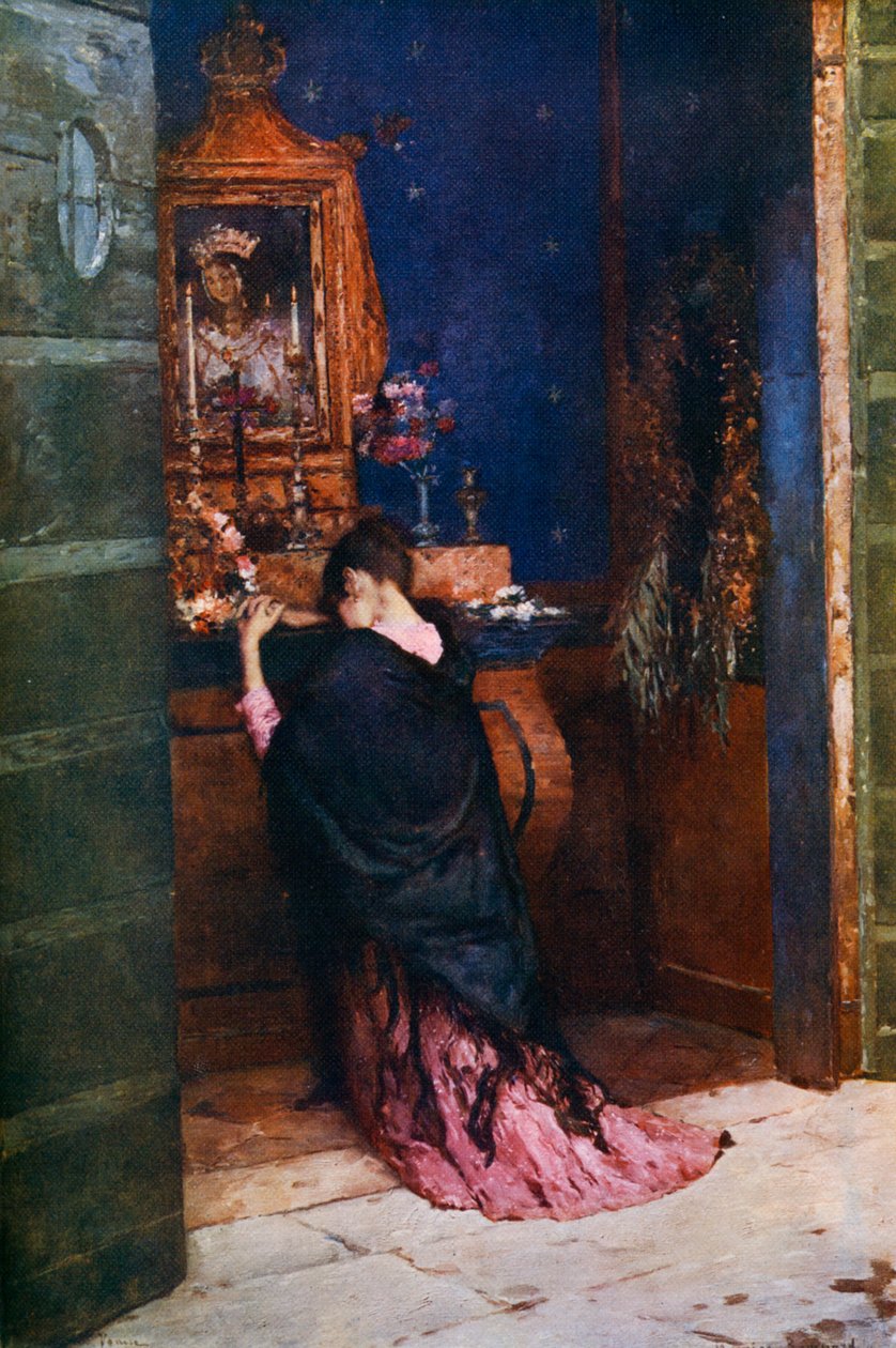 Rukous Madonnalle, c1877-1912, 1912. tekijältä Maurice Bompard
