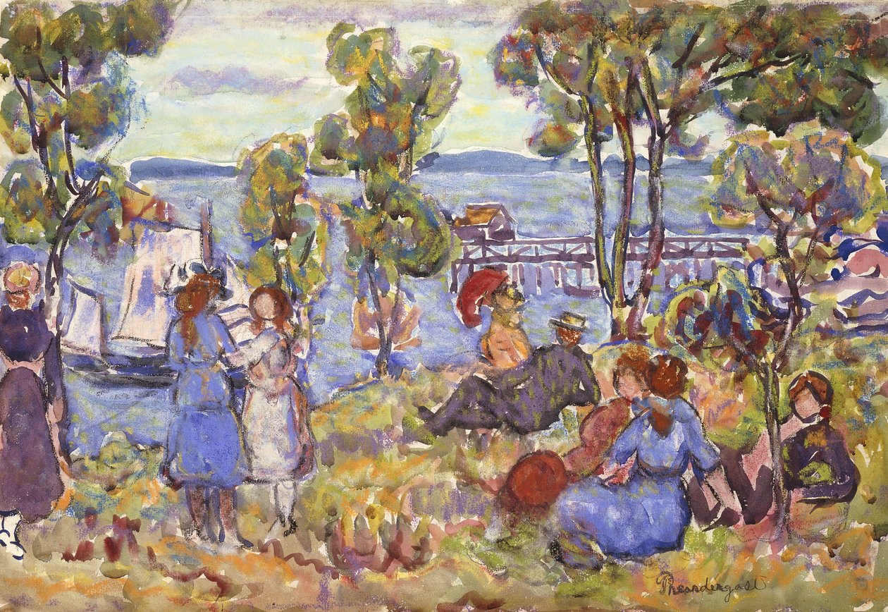 Boat Landing, Nahant Massachusetts, tekijältä Maurice Brazil Prendergast