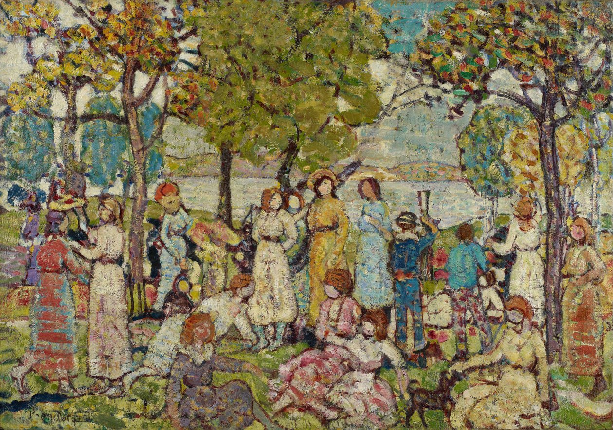 Lomat, noin 1920 tekijältä Maurice Brazil Prendergast