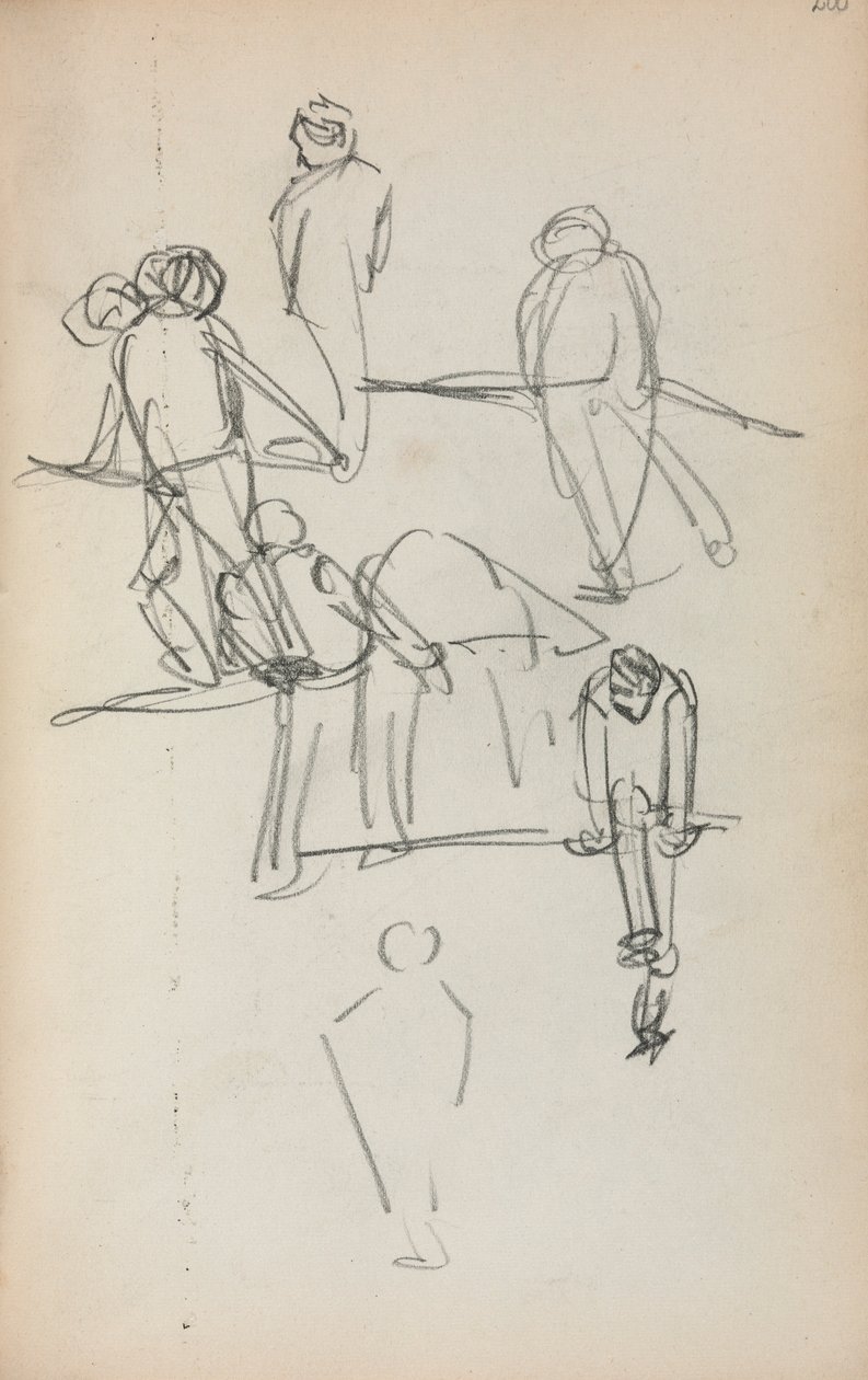 Italialainen luonnoskirja: Kuvat sivu 200, 1898-1899. tekijältä Maurice Brazil Prendergast
