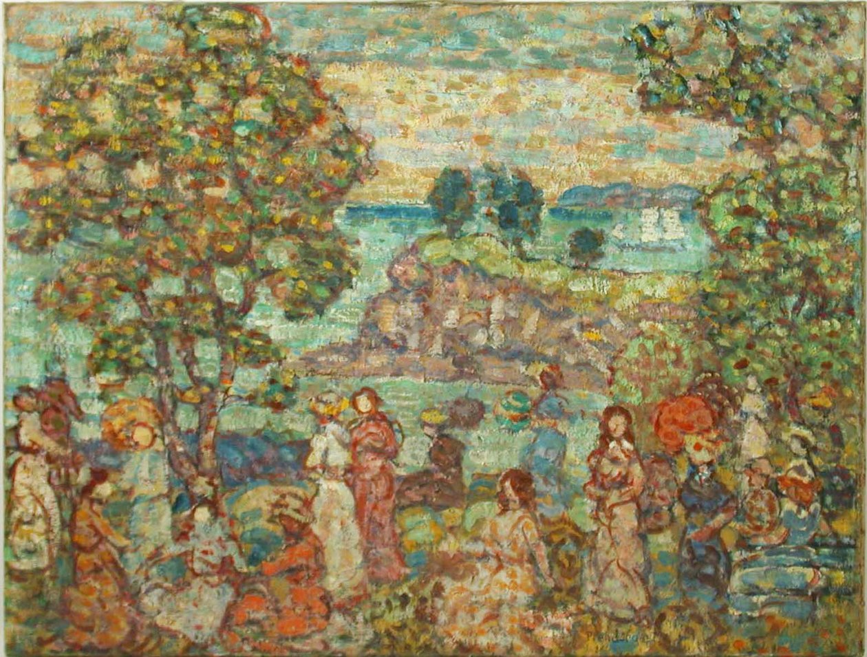 Maisema (rantakuvaus) tekijältä Maurice Brazil Prendergast
