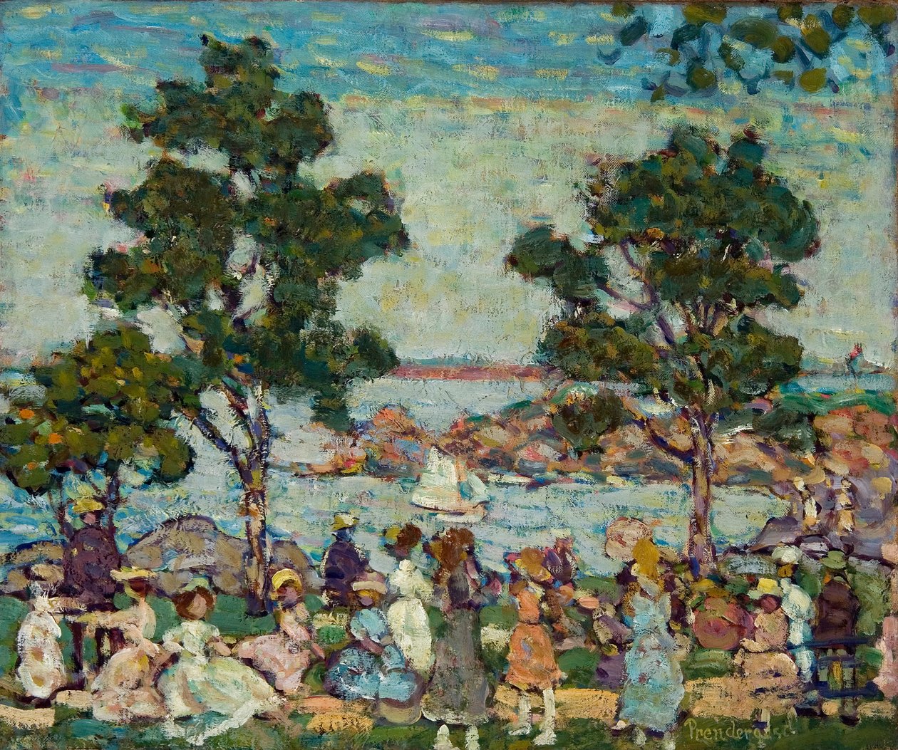 Maisema (puistomaisema) tekijältä Maurice Brazil Prendergast