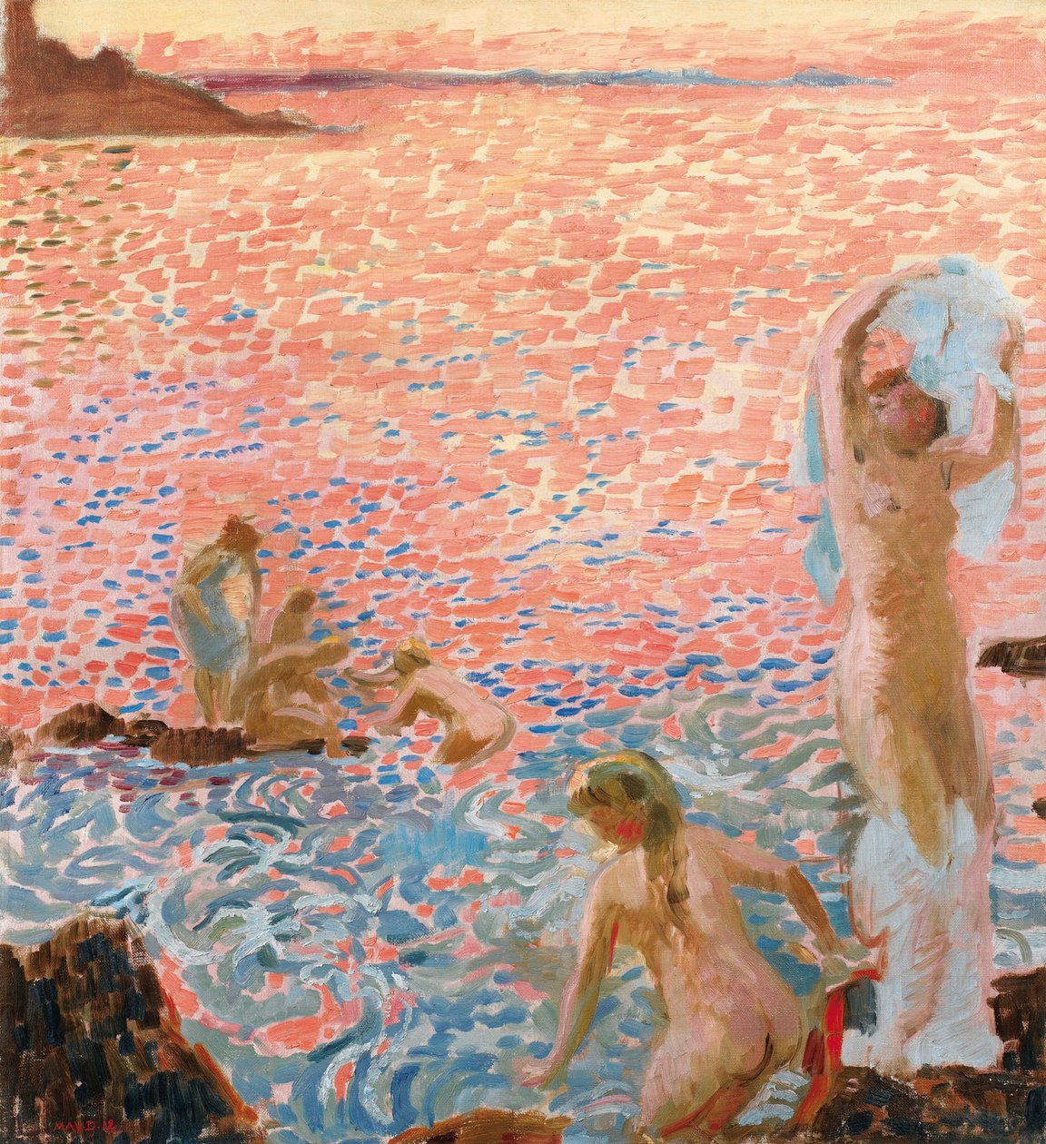 Bathers at Dusk Uimarit iltahämärässä, 1912. tekijältä Maurice Denis