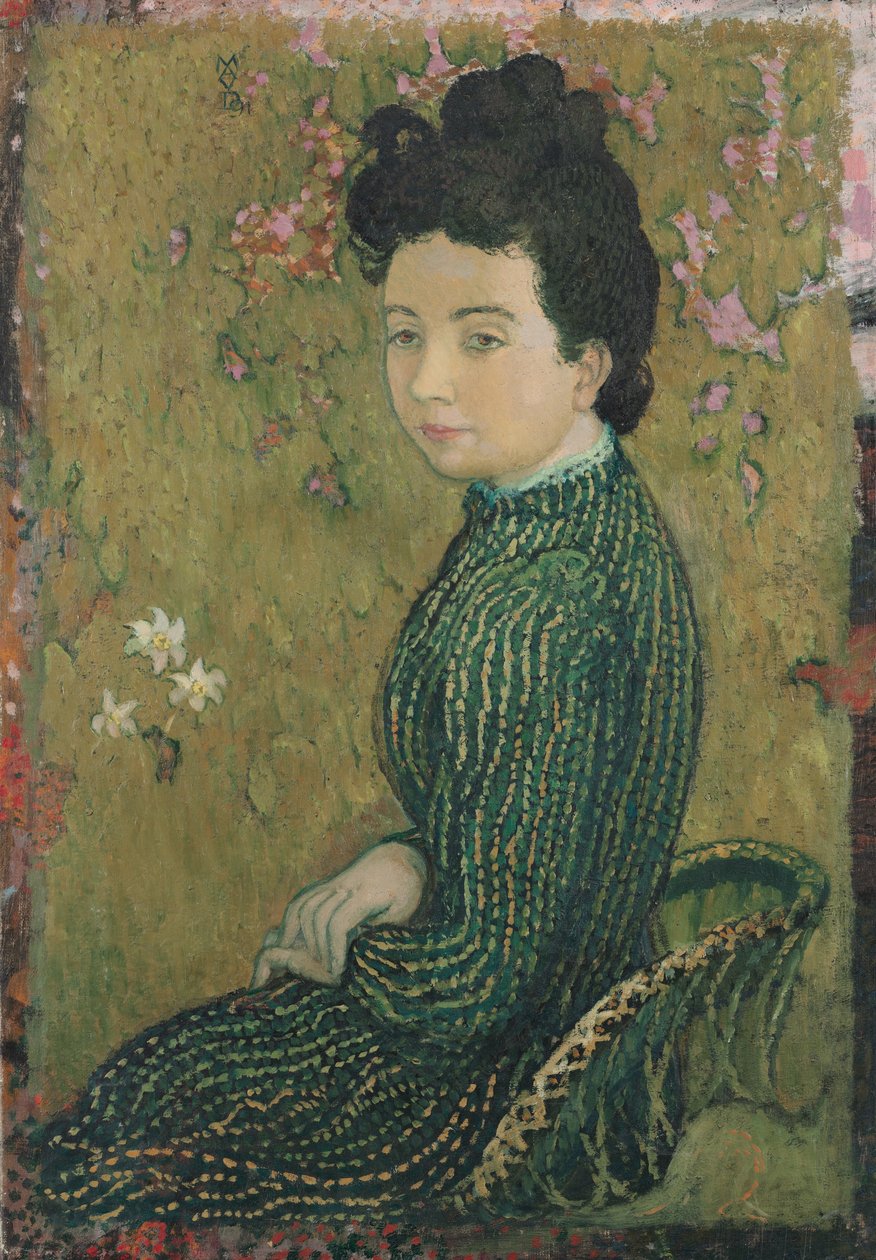 Eva Meurier vihreässä mekossa, 1891 tekijältä Maurice Denis