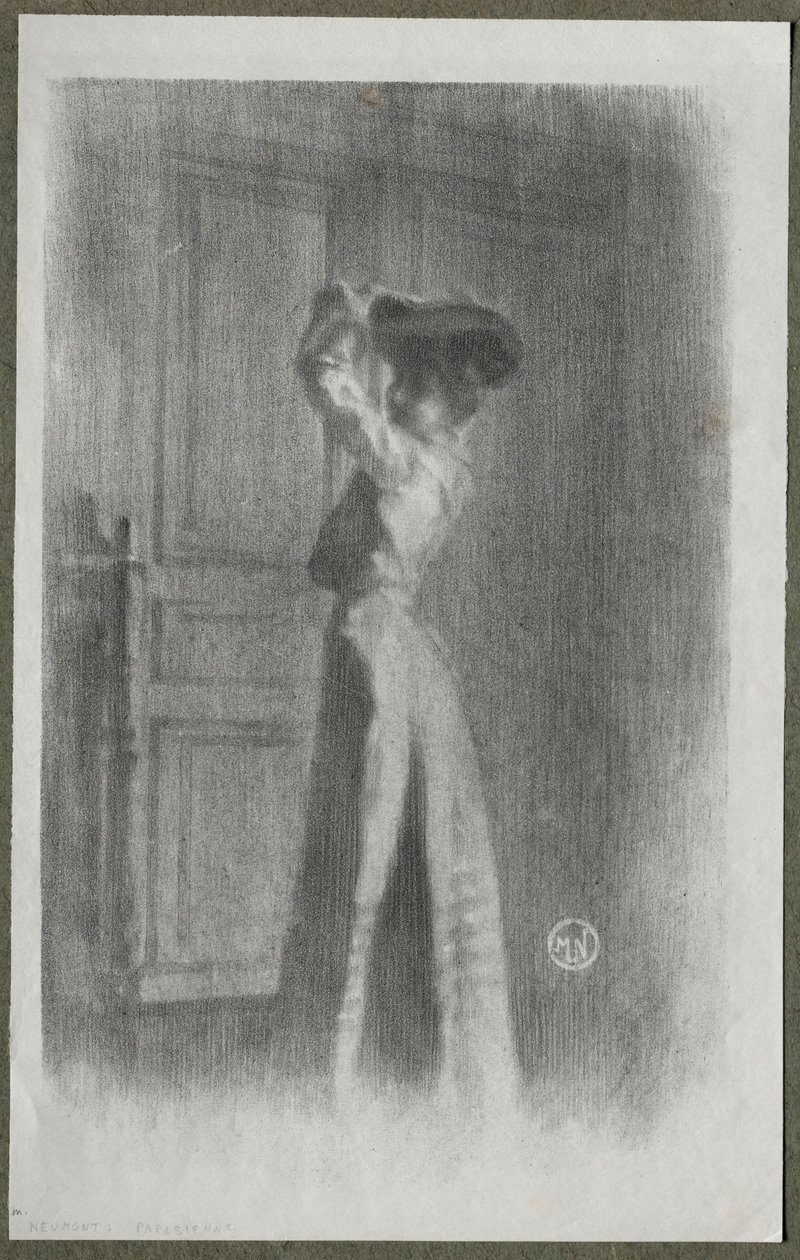 Muodikas nainen, c. 1900. tekijältä Maurice Louis Henri Neumont