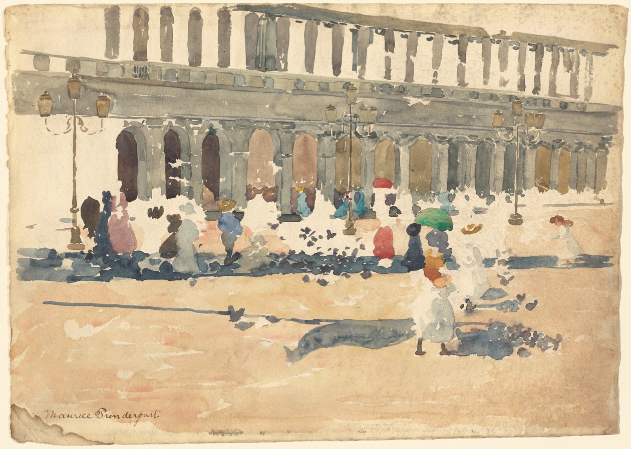 Caffè Florian Venetsiassa tekijältä Maurice Brazil Prendergast