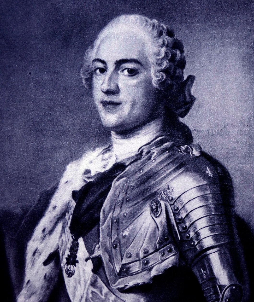 Ludvig XV tekijältä Maurice Quentin de la (after) Tour