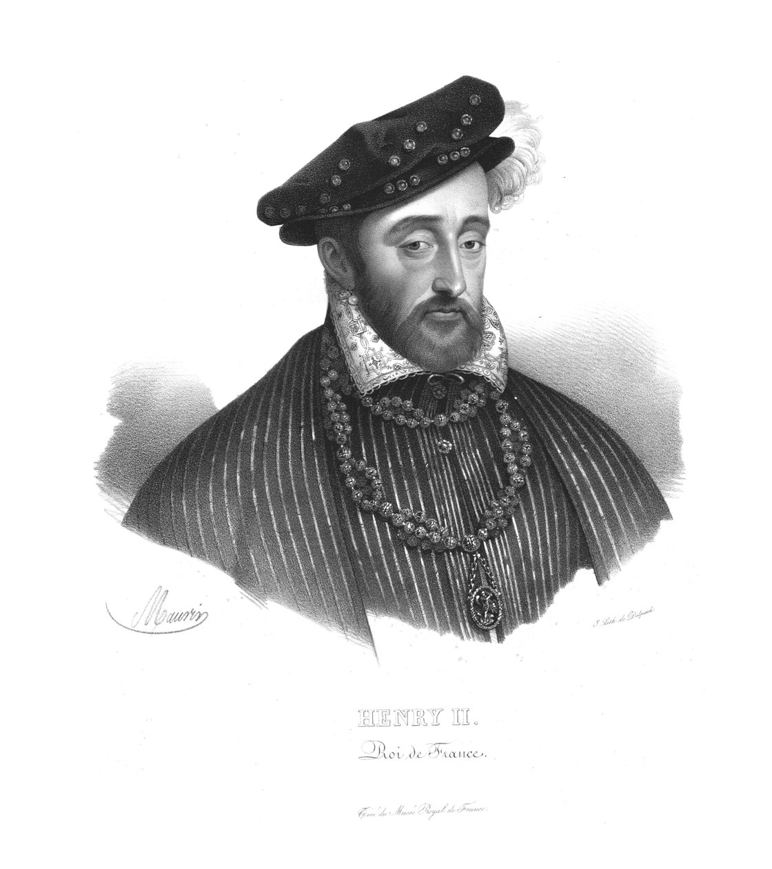Henrik II, Ranskan kuningas, 1820-luku tekijältä Maurin