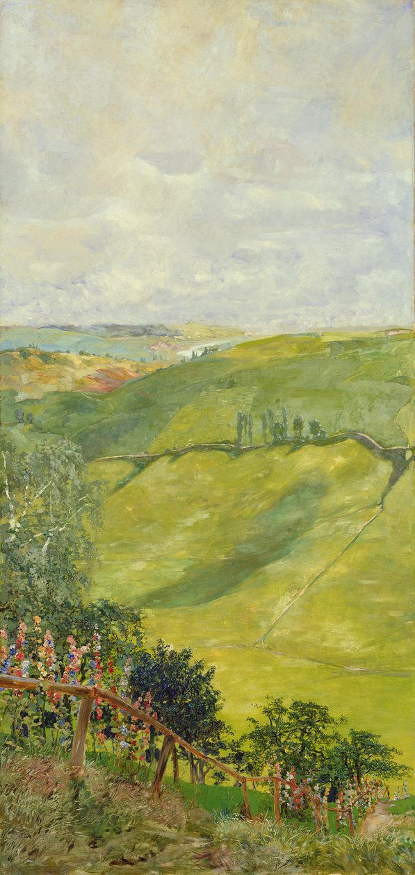 Kesämaisema, 1884-85 tekijältä Max Klinger
