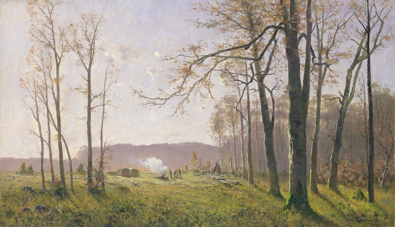 Raavisto syysmetsässä, 1890 tekijältä Max Kuchel