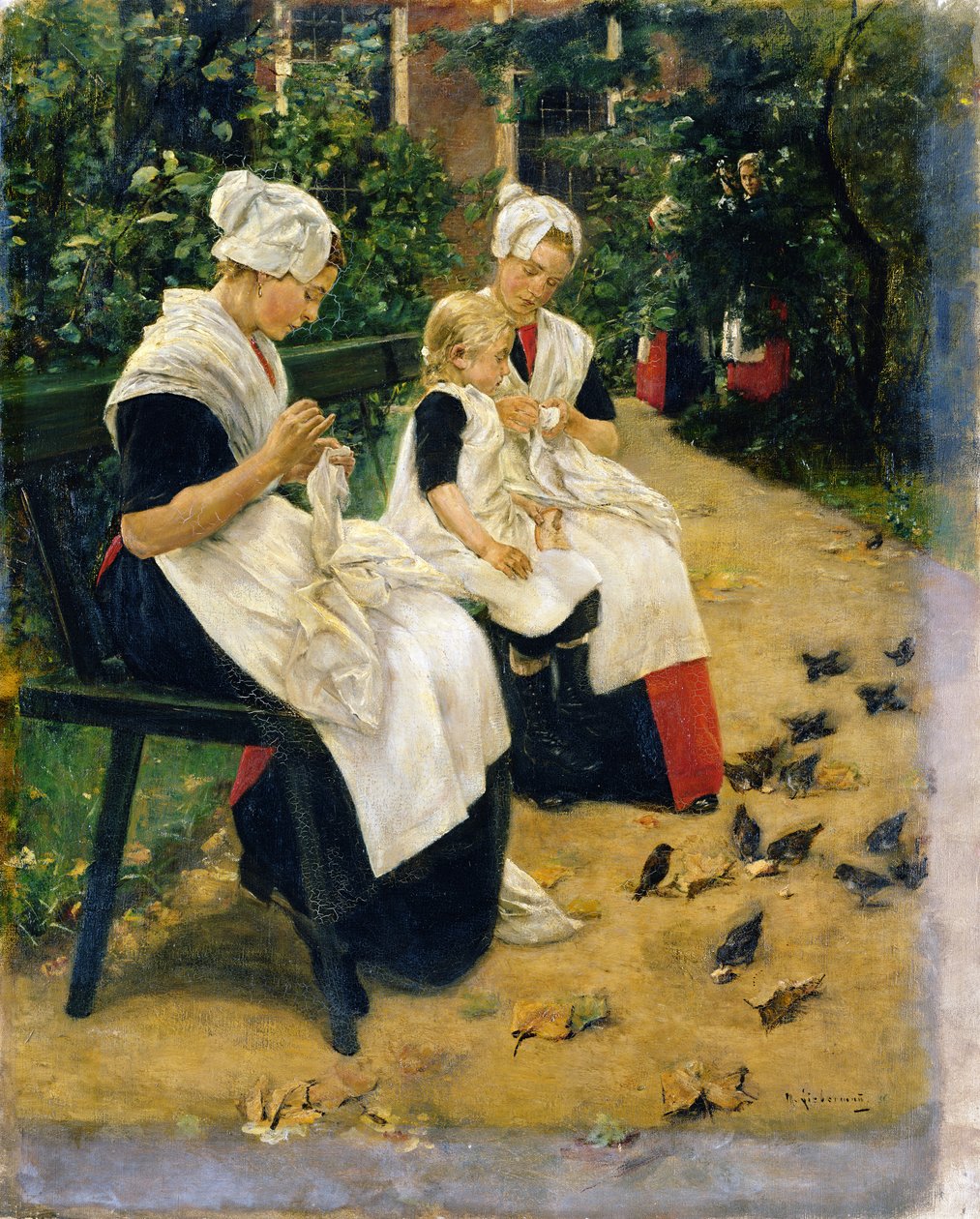 Amsterdamin orvot puutarhassa, 1885 tekijältä Max Liebermann