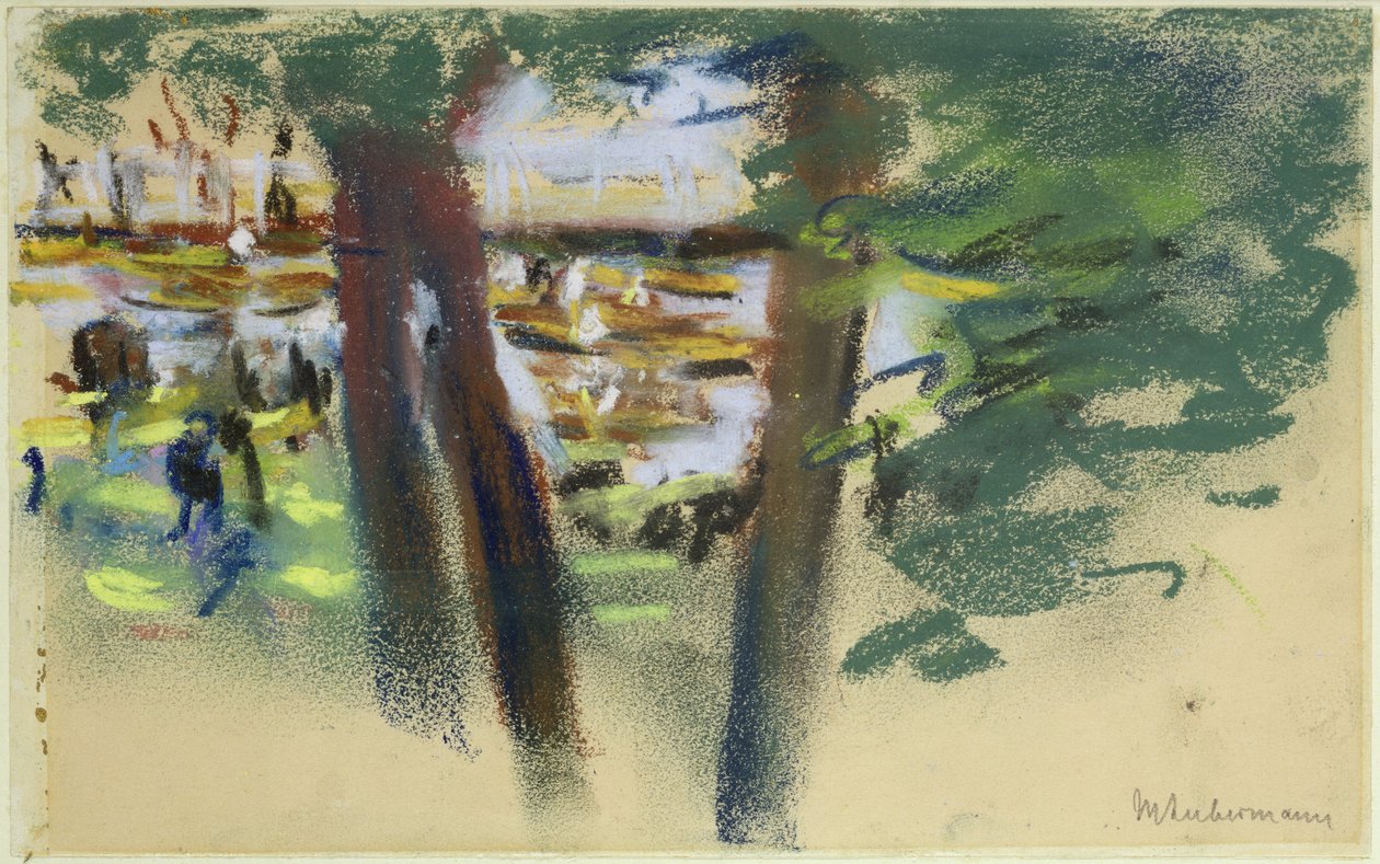 Ahlenhorster Fahrhausissa, 1909 (pastelli paperille) tekijältä Max Liebermann
