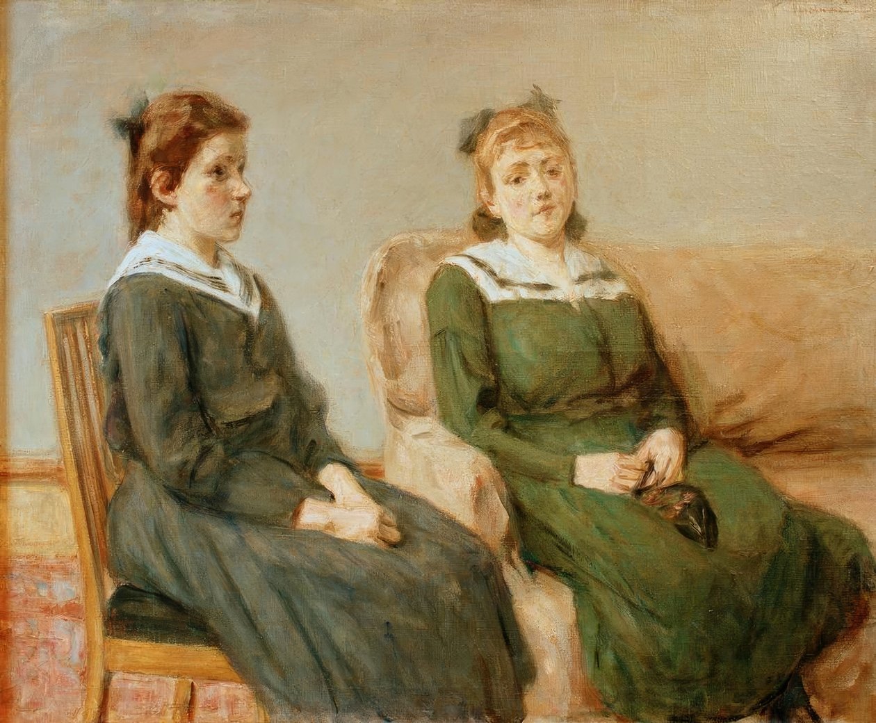 Bildnis der Töchter Leder tekijältä Max Liebermann