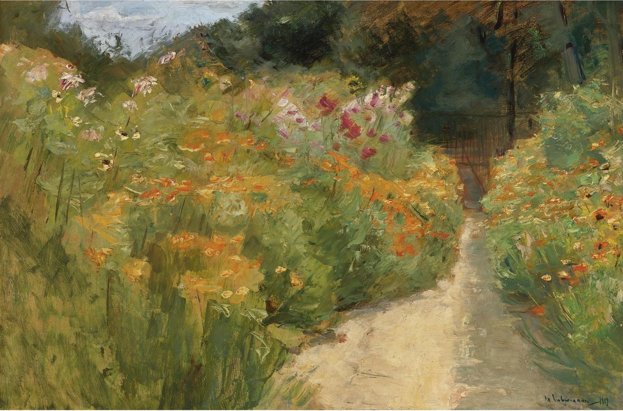 Blumenstauden im Wannseegarten tekijältä Max Liebermann