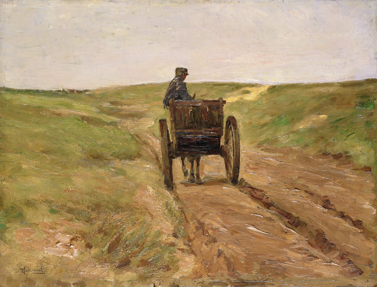 Kärry Katwijkissa, 1889 tekijältä Max Liebermann