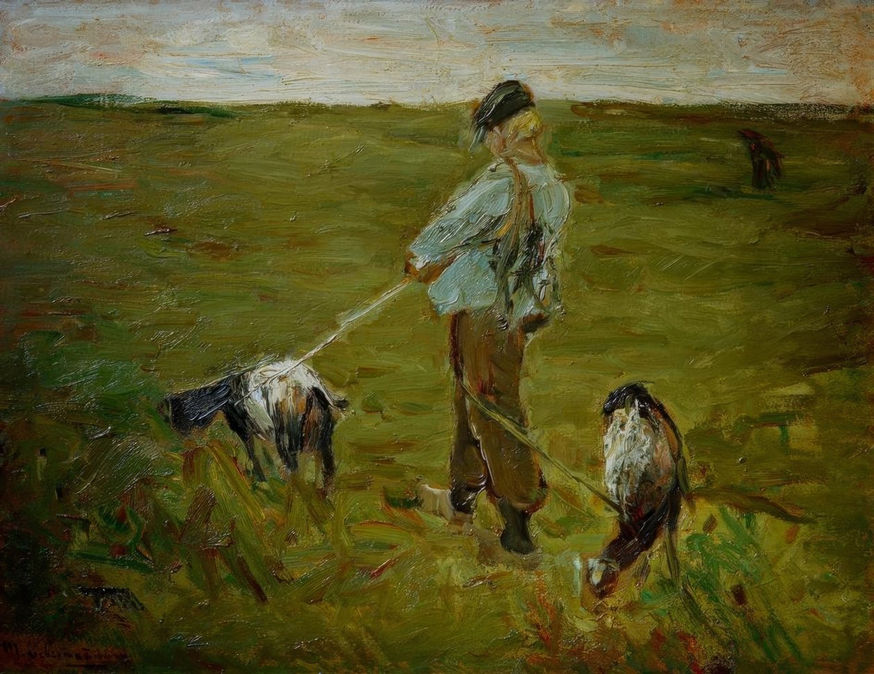 Junge mit Ziegen tekijältä Max Liebermann